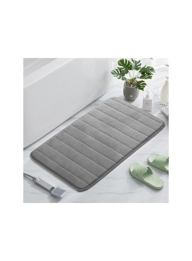 The Bros 2 Pack Bath Mat 40x60cm, Memory Foam Bath Mat Non Slip,Soft & Comfortable Bath Mat With Highly Absorbent Bathroom Mat Non Slip for Shower, Tub and Floor, Non Slip - Image 2