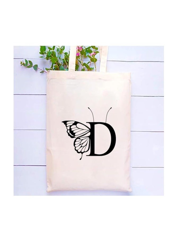 برينت شوب فور مي حقيبة حمل قطنية بحروف كبيرة - مثالية للسفر المستدام - مثالية للبقالة القابلة لإعادة الاستخدام وحقائب السفر - حقائب حمل للنساء - Image 2