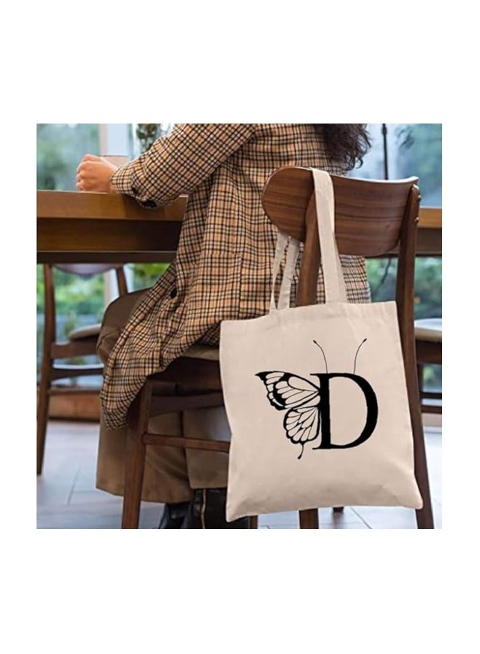 برينت شوب فور مي حقيبة حمل قطنية بحروف كبيرة - مثالية للسفر المستدام - مثالية للبقالة القابلة لإعادة الاستخدام وحقائب السفر - حقائب حمل للنساء - Image 3