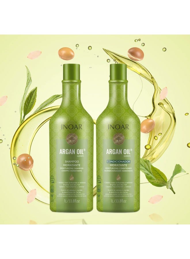 Inoar Argan Oil Shampoo & Conditioner Set - Hydrating, Moisturizing, Nourishing, Shine for Dry Damaged Hair - Repair, Hydration & Strengthen Chemically Treated Hair for Men and Women, 67.6 Fl Oz - Image 3