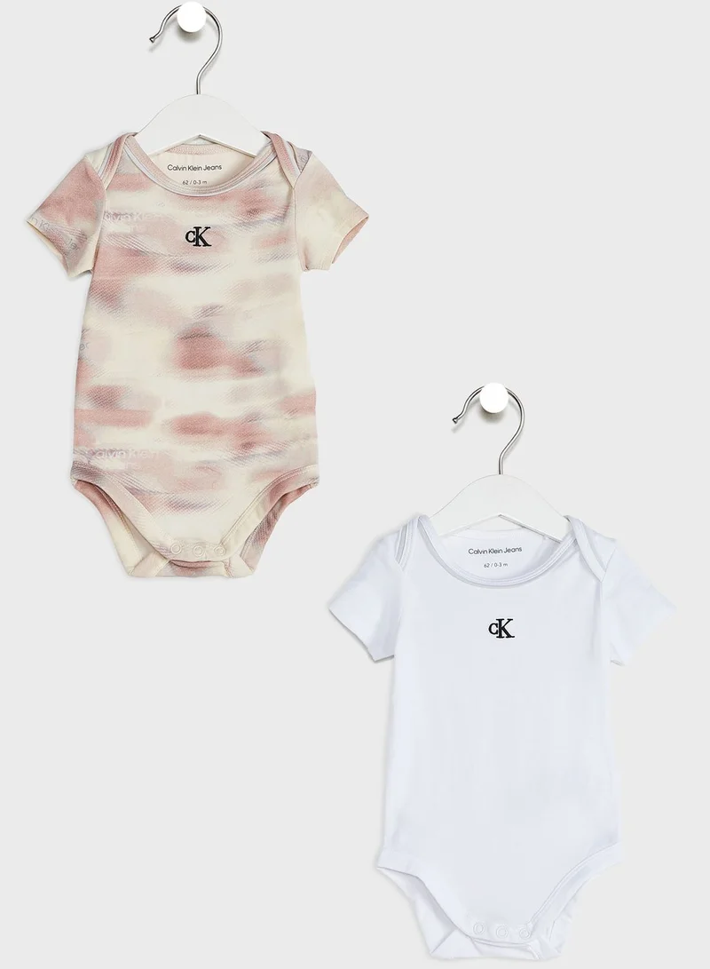 Calvin Klein Jeans Infant 2 Pack Rib Bodysuit