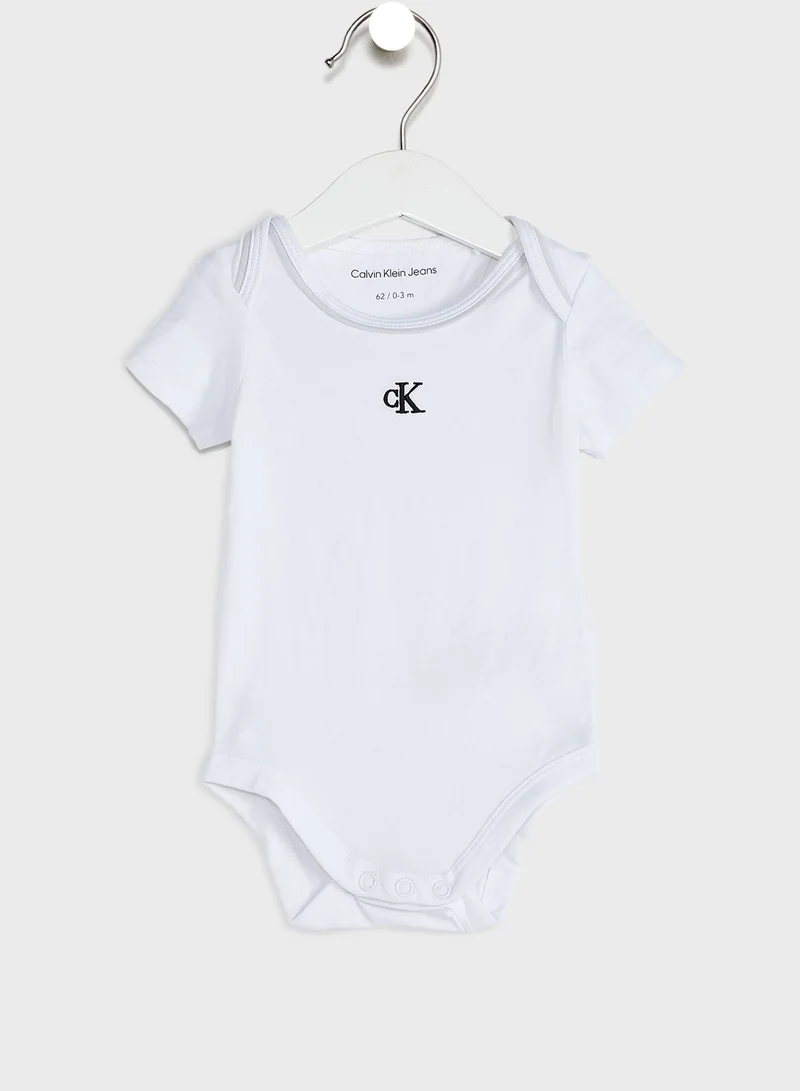 Calvin Klein Jeans Infant 2 Pack Rib Bodysuit