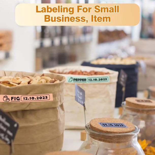 Phomemo D30 Continuous Labels, D35 Q30 Q31 Q32 Q30S Long Label Tape, Black on Lavender, White, Pink Long Sticker Thermal Paper Self-Adhesive D30 Label Tape, 15 x 6m (19/32 x 2367/32) Long Tape, 3-Roll - Image 4