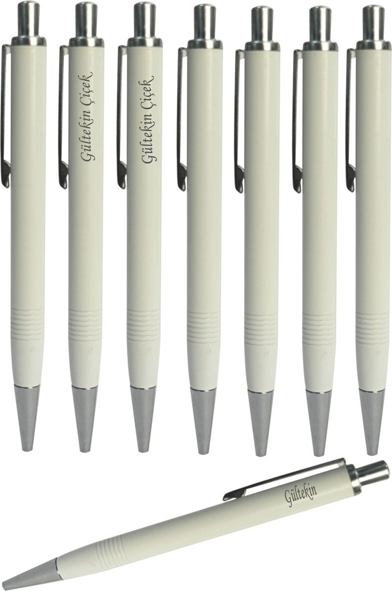 Tusah Metal Ballpoint Pen Set of 8 Personalized  - Image 1