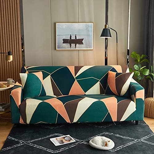 Outlay Home Gorgeous Printed | Fully Covered, Stretchable & Non-Slip Elastic Slipcover Protector Sofa Cover (Multicheck, 5 Seater (3+1+1) Sofa Cover) - Image 2