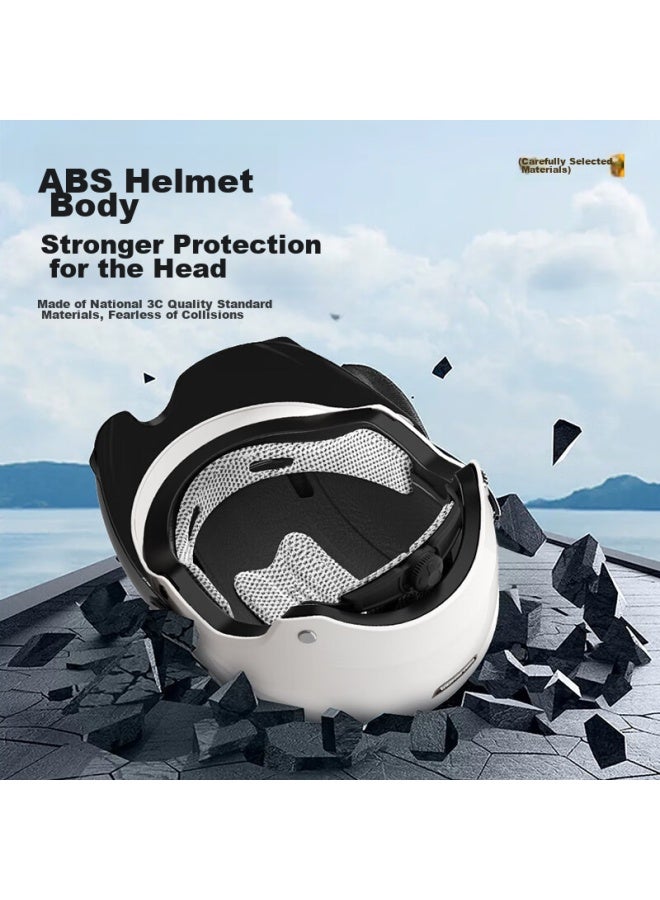 Ad New National Standard Electric Bicycle Helmet, 3c Certified, Motorcycle And Electric Scooter Half Helmet, Summer Sun Protection, Lightweight Safety Helmet, All-season Universal, A2 Snow White, Uni Style - Image 4