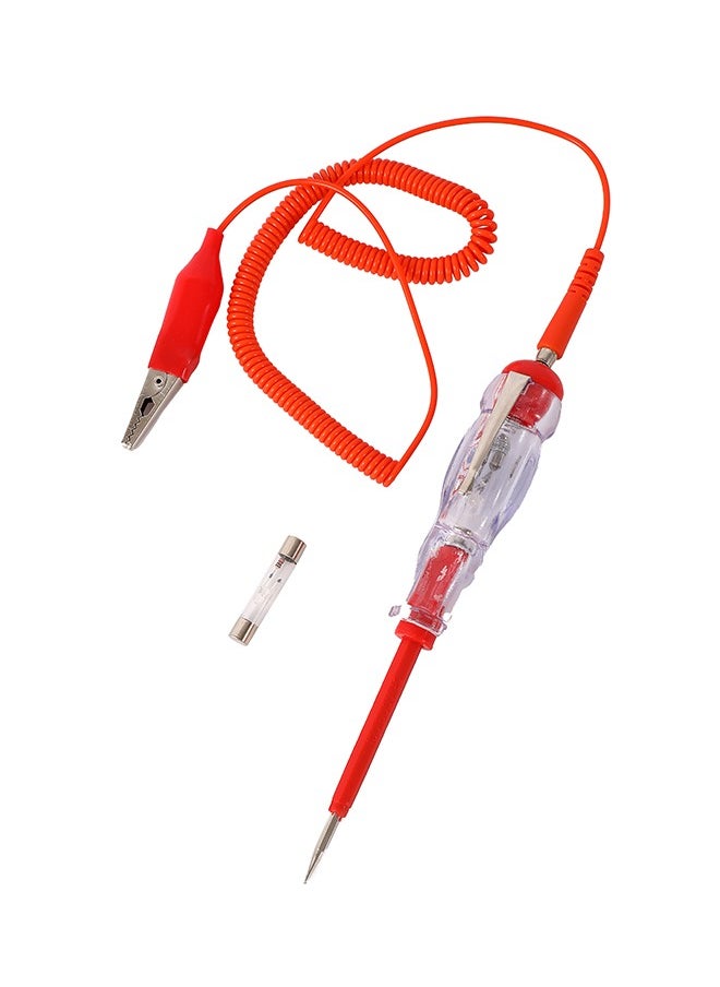 LAWAZIM Automotive Circuit Tester -Transparent & Red- Analog Car Electrical Tester with Light Indicator and Insulated Grip Alligator Clip - DIY Troubleshooting Vehicle Maintenance Professional Repair  - Image 3
