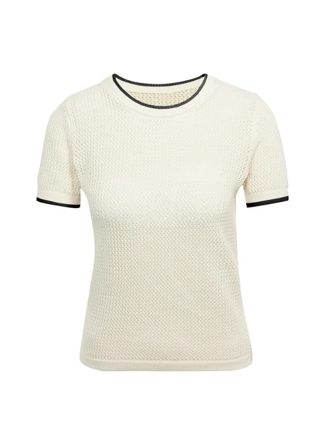 Adidas adidas CROCHET TEE White Originals Women T-SHIRTS