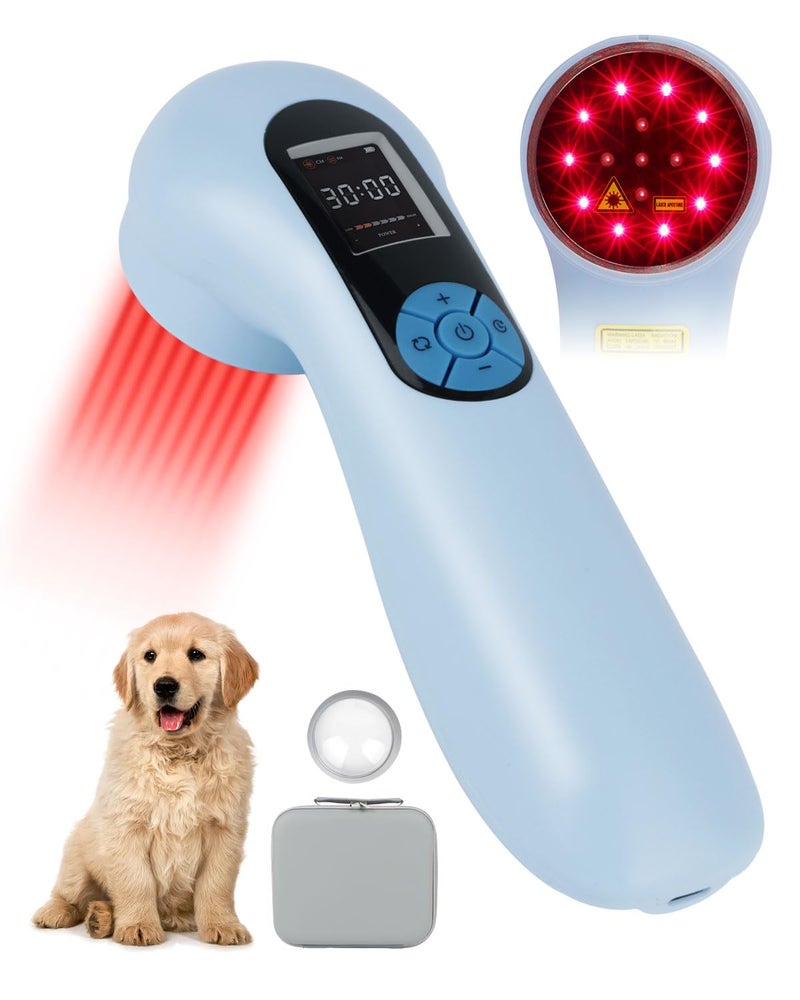 BETISBE LLLT Cold Laser Therapy Device with Protective Magnetic Cover, 5 * 808nm & 10 * 650nm Human/Vet Handheld Infrared Red Light Therapy, Pet Dogs Treatment Device for Muscle Pain Relief & Improve Healing - Image 1