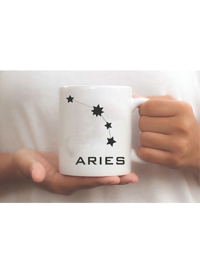 Giftmate Aries Zodiac Sign Printed Ceramic Tea and Coffee Mug 320ml - Image 2