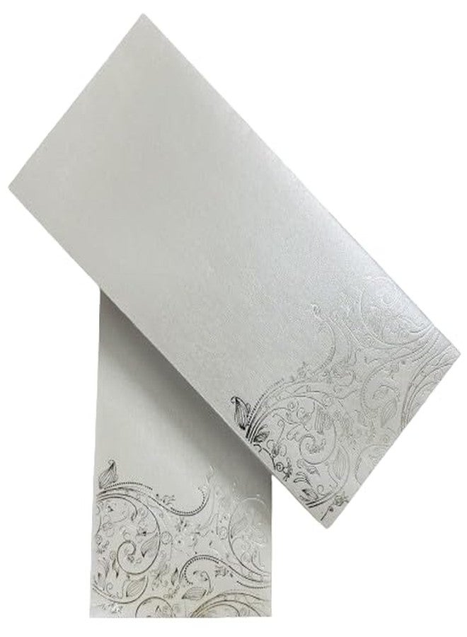 Blessings - Gift Money/Shagun Envelopes (Set of 10) - Silver Foil on Scented Metallic Paper, Perfect for Raksha Bandhan, Weddings, Diwali - Image 3