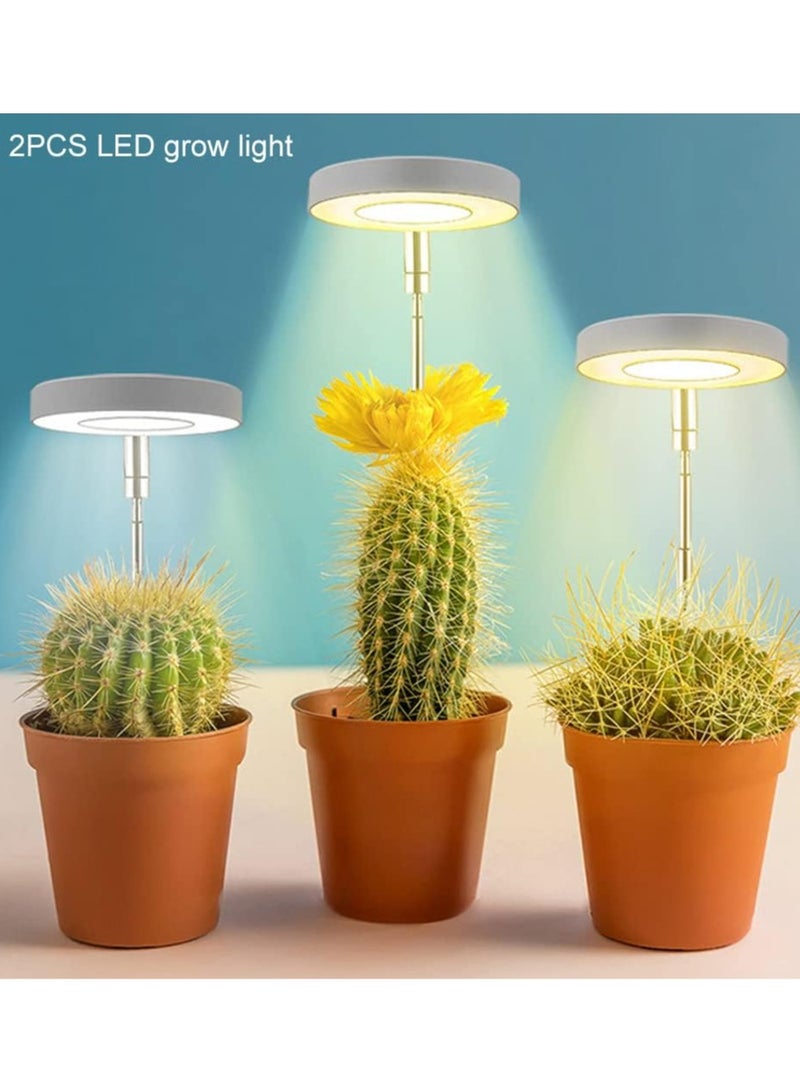 Gerenic 2PCS Grow Light with Full Spectrum, LED Plant Lights for Indoor Plants, Height Adjustable Growing Lamp, Dimmable Brightness Grow Lights, Ideal for Small Plants - Image 4