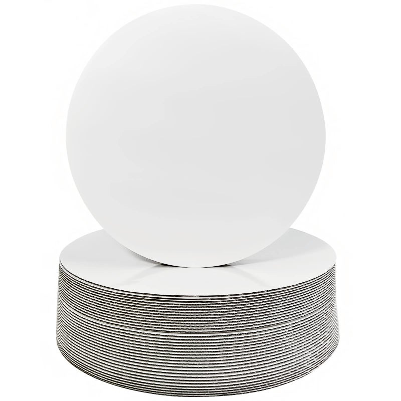 Onemore ONEMORE 35pcs 12 White Cake board RoundDisposable Cake Circle Base Boards Cake Plate Round Coated Circle Cakeboard Base 12inchPack of 35
