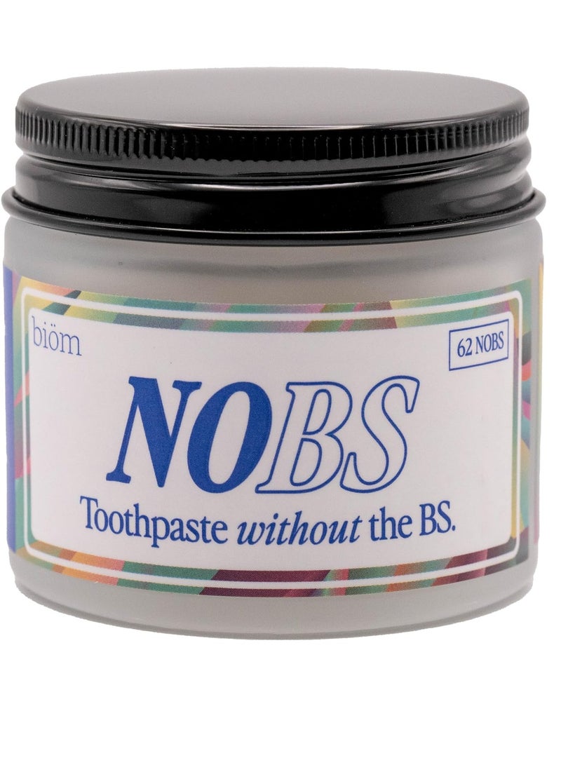 Biöm NOBS (No Bad Stuff) Toothpaste Tablets - Nano Hydroxyapatite, Fluoride & Plastic Free, Eco & Travel Friendly - Remineralize with NHA (1 Month) - Image 1