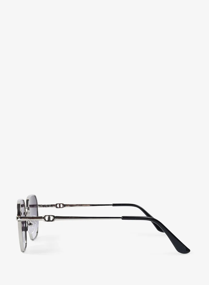 Woggles  UV- Protected  Silver Hexagonal Sunglasses  | Best Price UAE