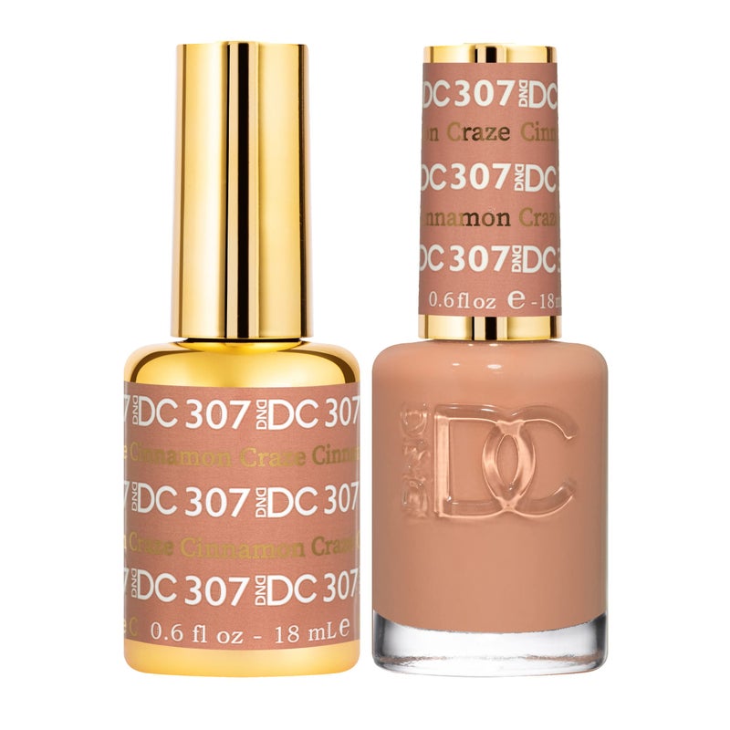 DAISY DND DND Gel Polish Set, Brown Collection, UV/LED Gel Polish and Air Dry Nail Lacquer, Matching Chip-Free Polish Duo, 697 Sizzlinâ€™ Cinnamon, 0.5 Fl Oz - Image 1