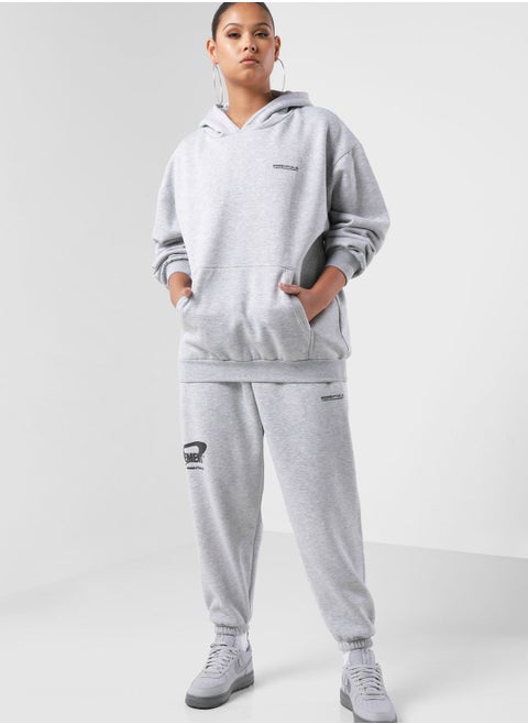 Oversized Space Printed Joggers