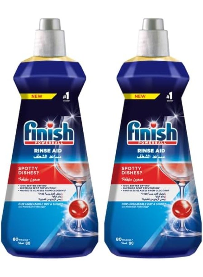 فنيش وداعاً للبقع المائية! عرض 2x مساعد الشطف Finish Rinse Aid لنتائج لامعة - Image 1