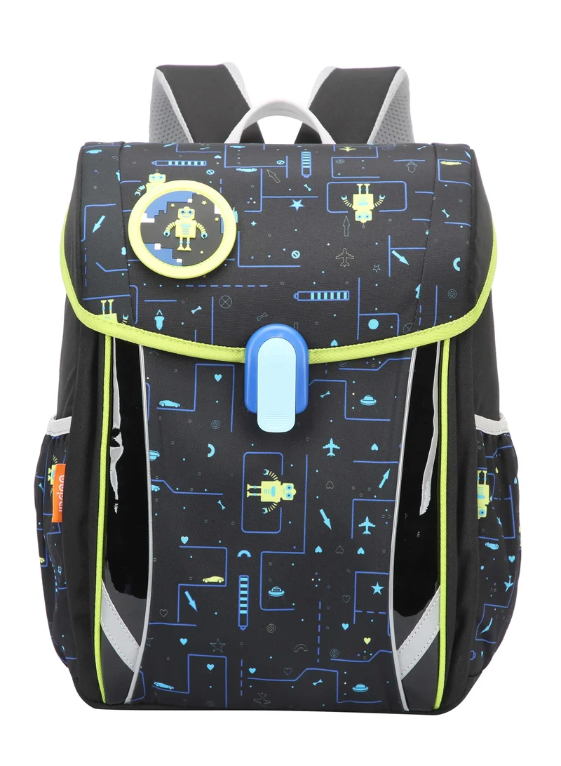 Bopai Unisex Premium Lightweight School Backpack Water Resistant Multifunctional Polyester Daypack with Separate Laptop Compartment for School/ College, BO-SB285, Black