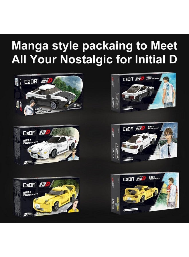 CaDA Initial D Mazda RX7-FD Toy Building Set, Officially Authorized Collectible Model Car Building Blocks Gift for Car Fans and Kids Age 8+ - Image 5