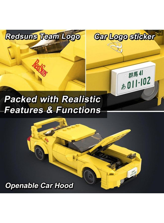 CaDA Initial D Mazda RX7-FD Toy Building Set, Officially Authorized Collectible Model Car Building Blocks Gift for Car Fans and Kids Age 8+ - Image 3