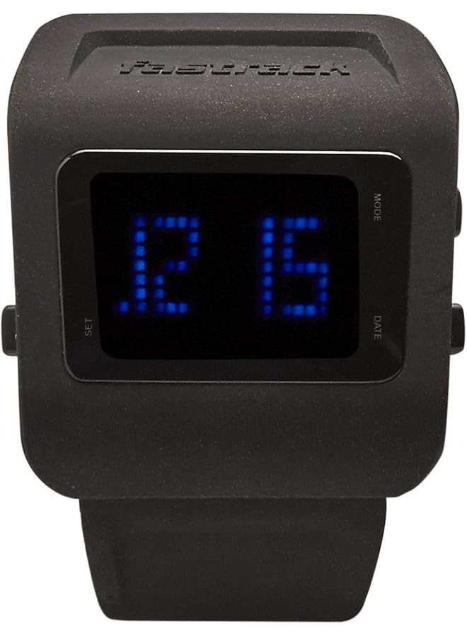فاستراك 38011Pp01 ساعة رقمية للرجال مقاومة للماء حتى عمق 50 متر بمينا سوداء وسوار من السيليكون باللون الأسود - Image 1