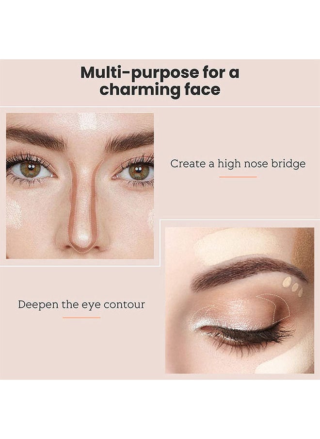 MAYCHEER - 2 PCS Contour Highlighter Stick with Brush -Bronzer Pen, Face Brightens Shades Pencil, Highlighting Shade, Highlight Shaping Stick, Waterproof, Longwear Makeup - Image 1