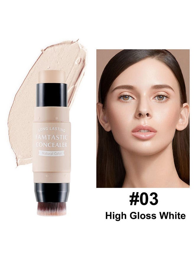 MAYCHEER - 2 PCS Contour Highlighter Stick with Brush -Bronzer Pen, Face Brightens Shades Pencil, Highlighting Shade, Highlight Shaping Stick, Waterproof, Longwear Makeup - Image 1