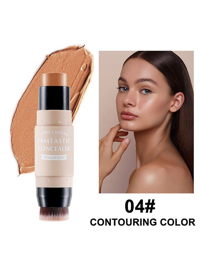 MAYCHEER - 2 PCS Contour Highlighter Stick with Brush -Bronzer Pen, Face Brightens Shades Pencil, Highlighting Shade, Highlight Shaping Stick, Waterproof, Longwear Makeup - Image 1