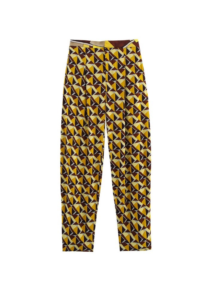 Shougu Fashionable Casual Collar Long Sleeved Printed Shirt And Pants  - Image 4