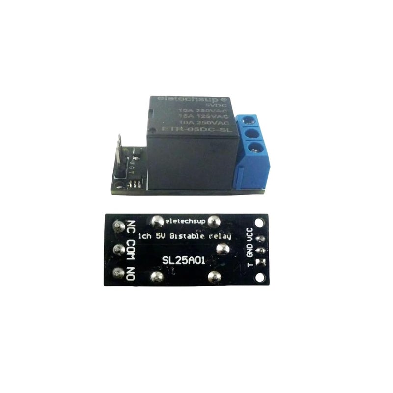 5V 1 Channel Flip Flop Relay Module Bistable Self Locking Trigger Switch PLC Board - Image 1