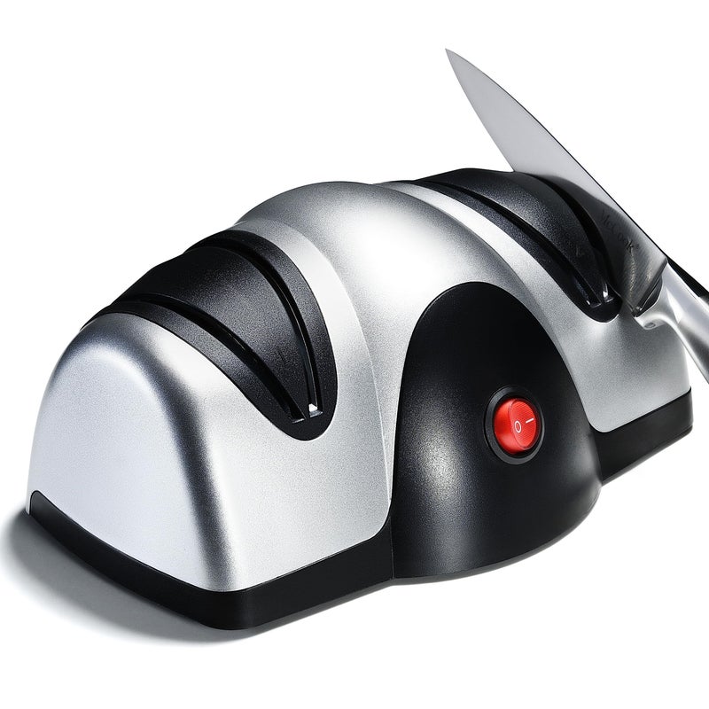 Sagler Sagler Electric Kitchen Knife Sharpener  2 Stage Knife Sharpener with Sapphirite Wheels  Repair Restore Polish Blades Cutters  Black 