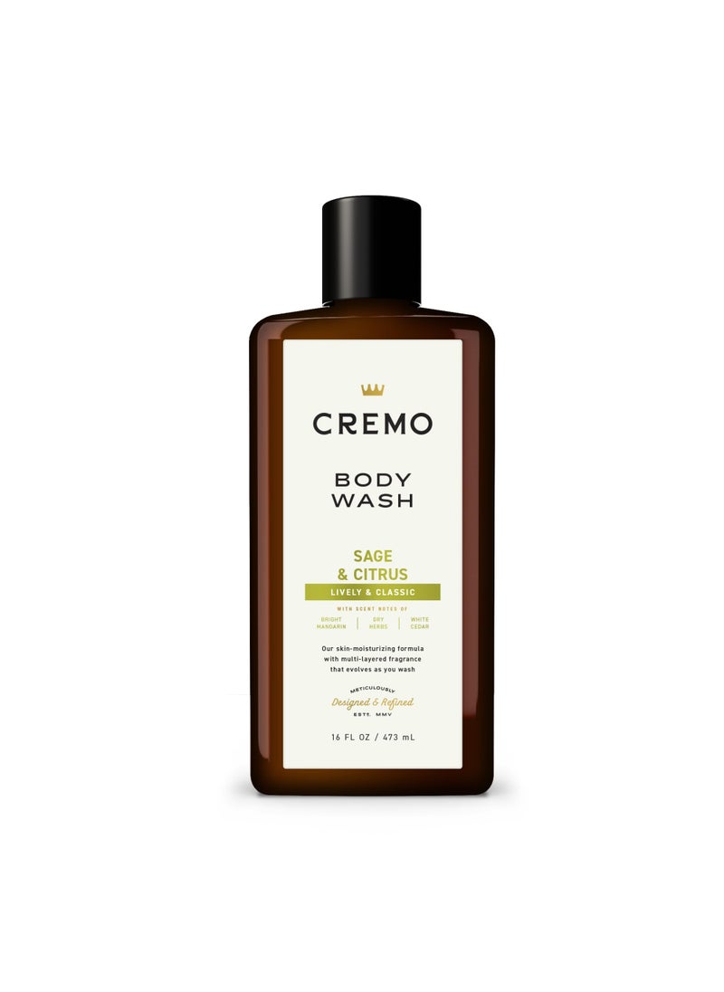 cremo Cremo Body Wash Men, A Revitalizing Combination of Bright Mandarin, Dry Herbs and White Cedar, 16 Fl Oz 