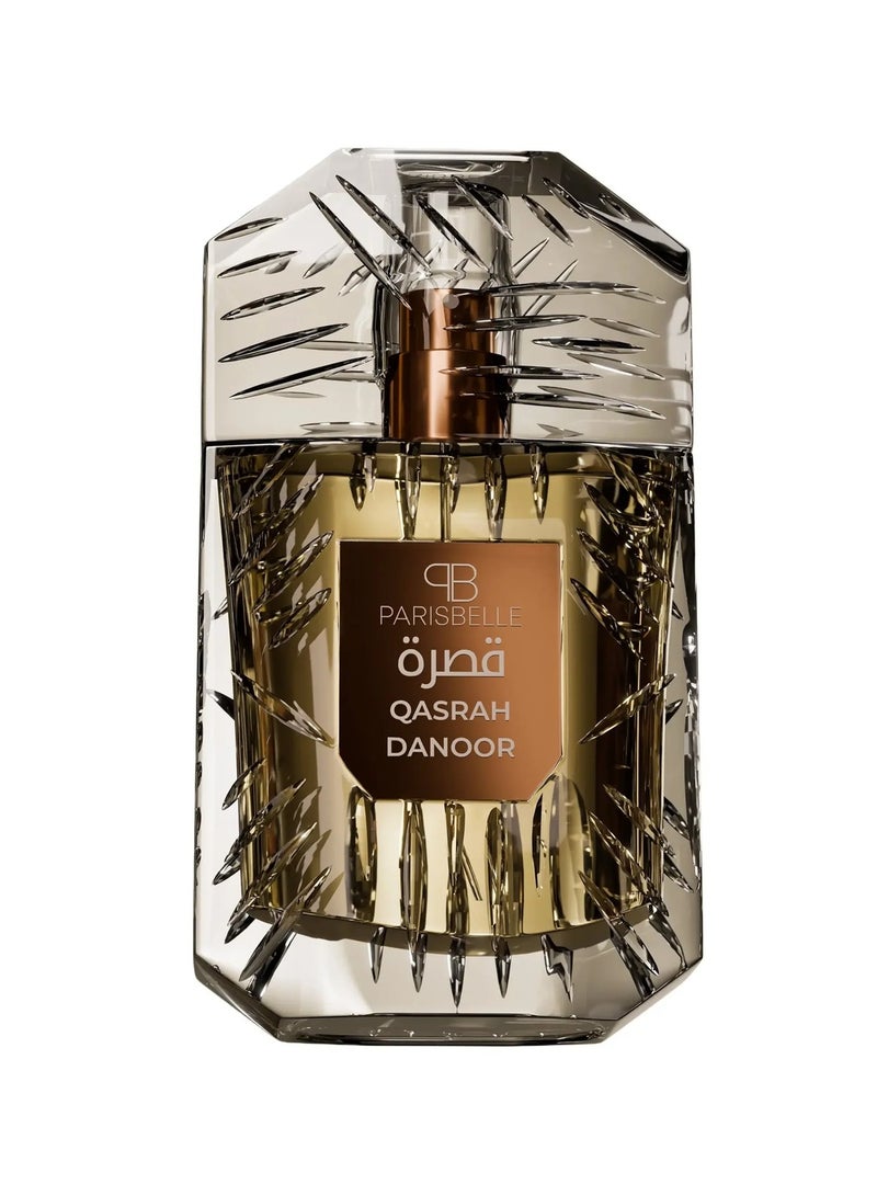 Parisbelle Qasrah DANOOR Eau de Parfum Unisex 100ml | Long Lasting Spicy Woody Leather Fragrance | Cardamom Iris Cedar Sandalwood Amber Luxury Perfume for Men & Women - Image 2
