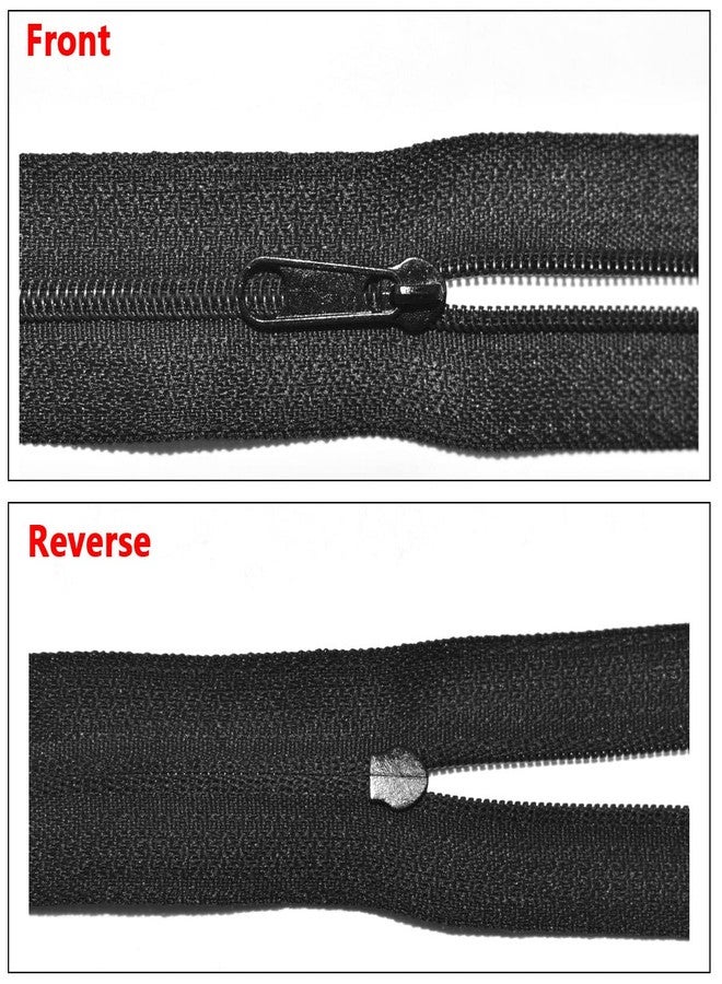 Renashed #3 Nylon Coil Zipper 10 Yards Zipper Roll for Sewing Nylon Coil with 20pcs Black Sliders and 30pcs Zippers Stops for DIY Sewing Tailor Crafts Bages (Black/ 10Yards) - Image 3