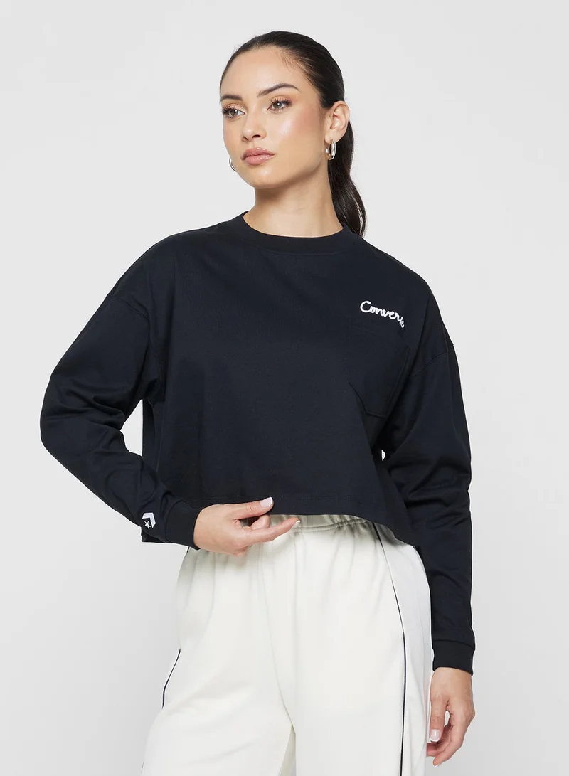 CONVERSE Fashion Crop Pocket Top