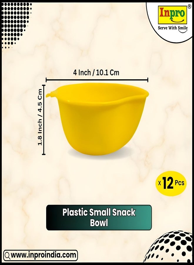 Inpro Stylish Mango Shape Polypropylene Bowls Pack of 12 in Yellow Color for Snacks - Stylish, Durable and Ideal for Everyday Use - Image 2
