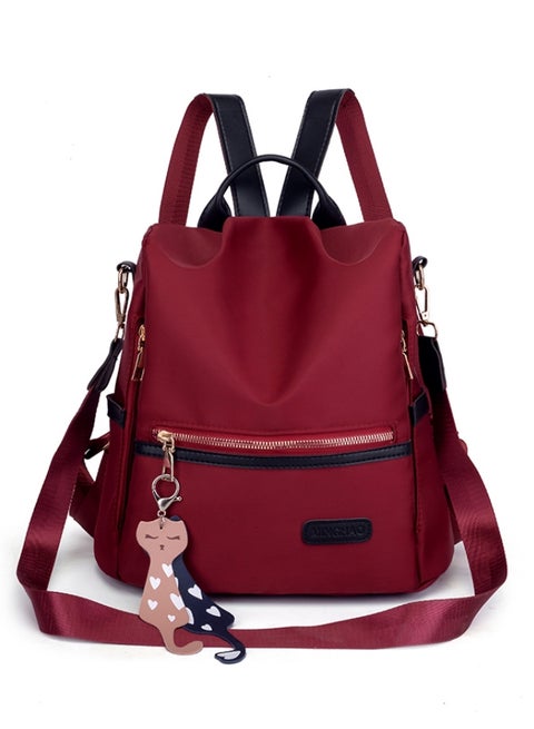 Girls' Nylon material Backpack, Student's Large-capacity School Bag College Bag Tourist Bag with Pendant, Daily Commuting Shoulder Bag Crossbody Bag Office Bag Handbag Tote Bags for Women/Teenagers