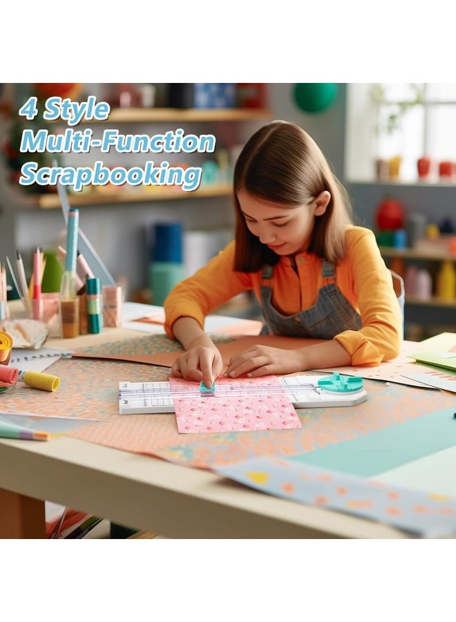 Ecraft 4-in-1 Paper Trimmer: 12" Craft Paper Cutter with Straight, Wave, Dotted, Perforated & Creasing,Perfect for Cutting Cardstock, Coupons, Labels, Photos, Ideal Multi-Function Scrapbooking Tool - Image 3