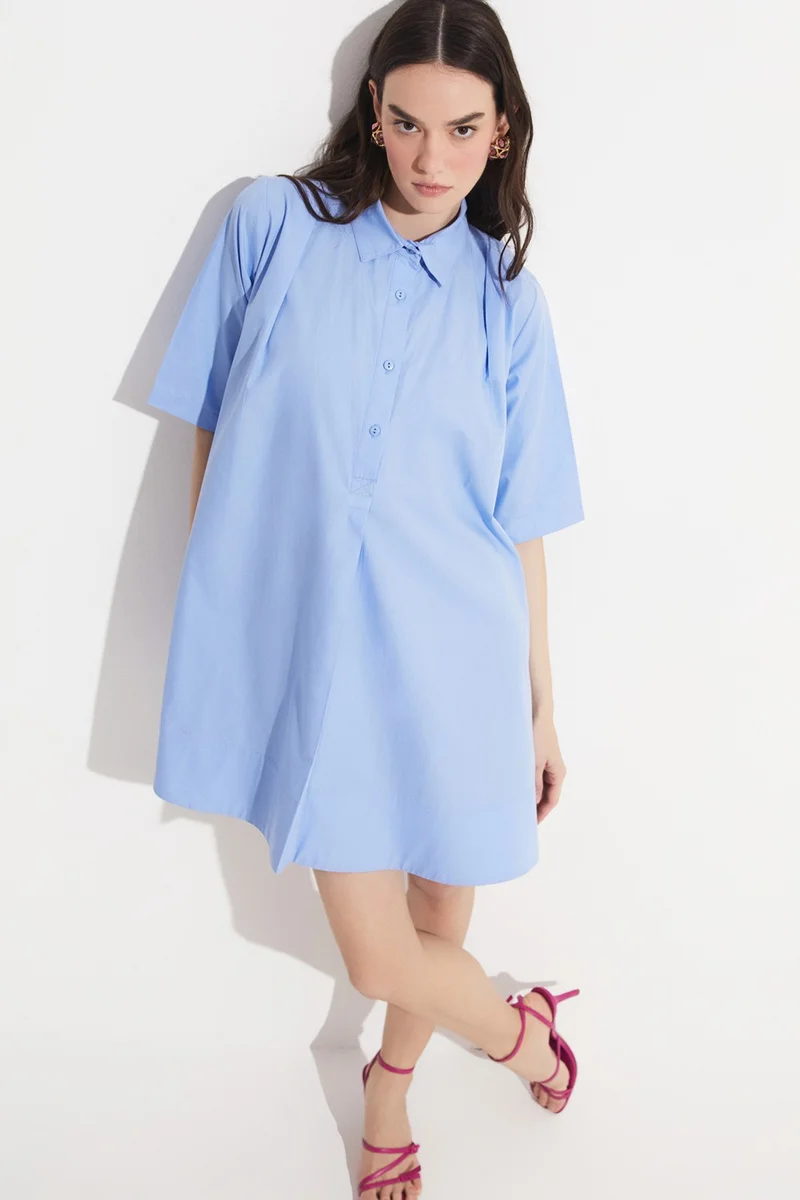 JUNE Poplin Shirt Dress