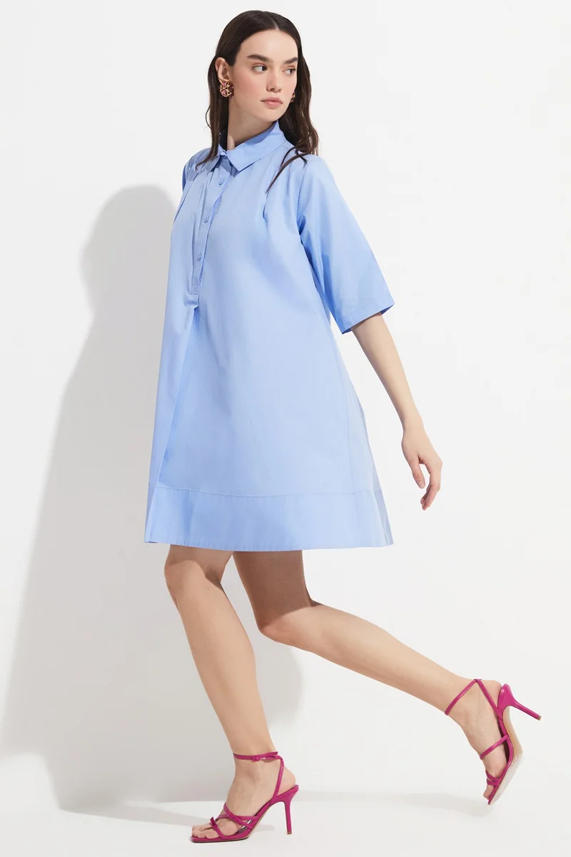 JUNE Poplin Shirt Dress