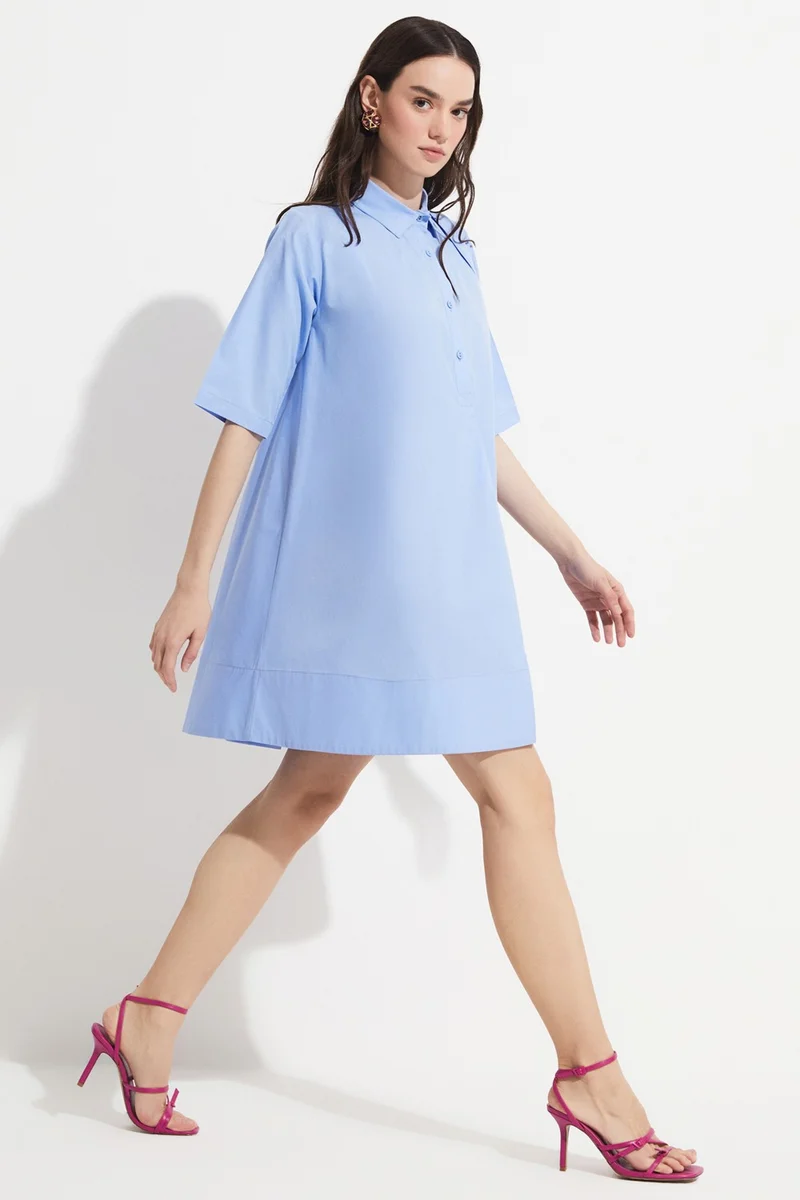 JUNE Poplin Shirt Dress