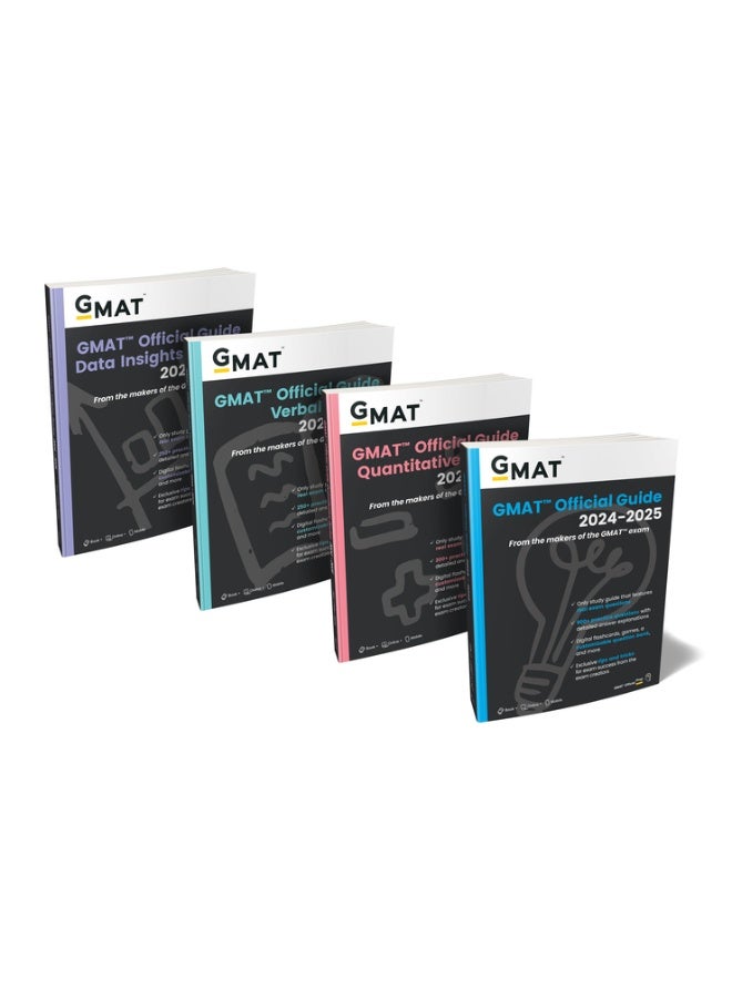 دليل GMAT الرسمي 2024-2025: حزمة الكتب + بنك الأسئلة عبر الإنترنت