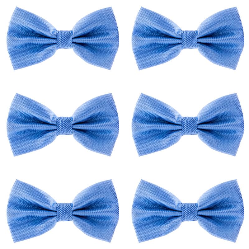 Man of Men Bow Tie for Men Polyester Solid Pretied Bowties Adjustable Tuxedos Bowtie for Weddings & Groomâ€™s Gift â€“ Bow Ties for Women (6, Baby Blue) - Image 1