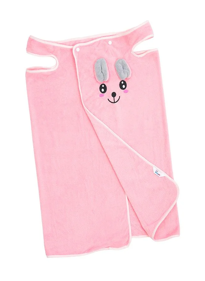 بيبي كلو Pink Bunny Hooded Bath Towel for Girls