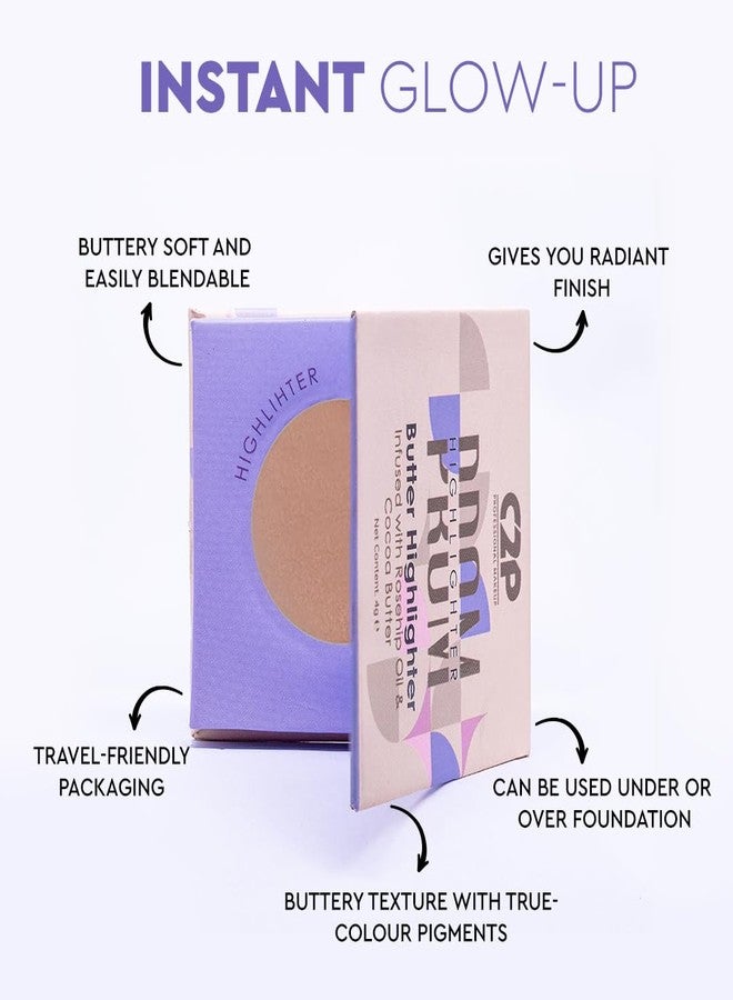 C2P PROFESSIONAL MAKEUP C2P Pro Prom Butter Cream Highlighter - Ivory Gold, 4g | Radiant Glow for Face & Eyes Makeup | Highly Pigmented, Smooth & Blendable | Travel-Friendly | Infused with Rosehip Oil & Cocoa Butter - Image 5