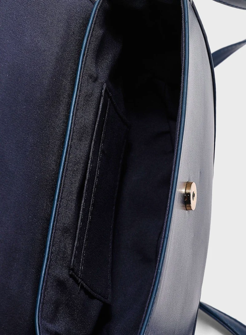 ايلا Croc Effect Handle Detail Cross Body Bag
