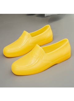 Generic Mens Durable Non-Slip Waterproof Yellow Rain Boots 3885-yellow [single shoes]] 