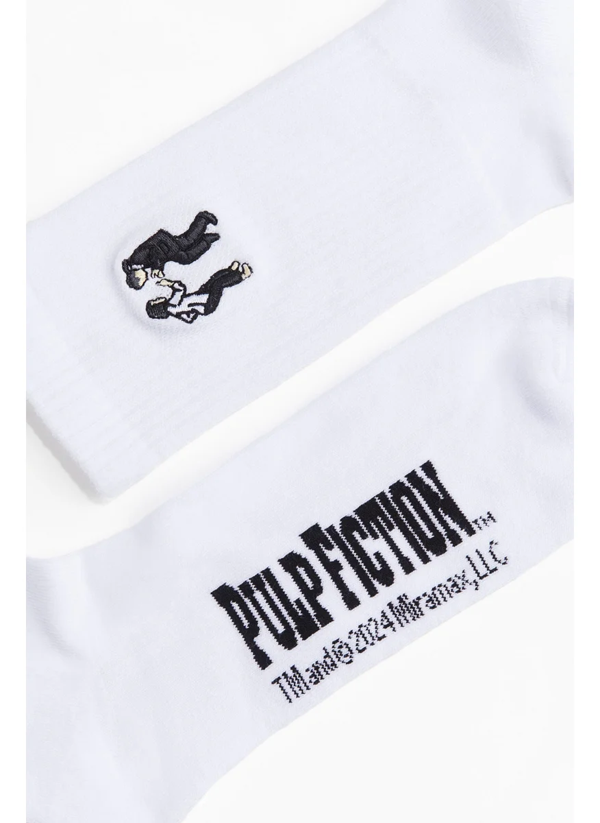 اتش اند ام Motif-Detail Socks