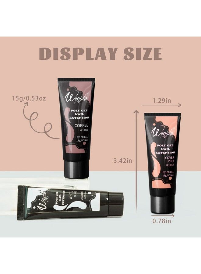 Wenida Nail Extension Gel Kit Wenida 4 Nude Colors Nail Builder Gel Set Nail Enhancement Gel For Home Diy Nail Manicure Art - Image 5